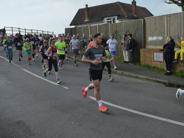 Action in the 2026 Hastings Half Marathon