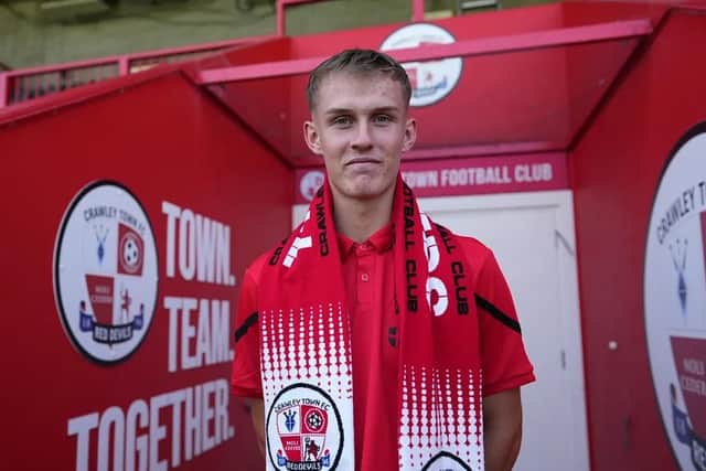 Crawley Town have announced the signing of midfielder Cameron Bragg on a season-long loan from Southampton. Picture courtesy of Crawley Town FC