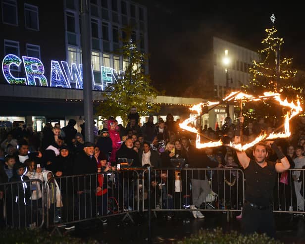 Christmas in Crawley (Photo by Jon Rigby):Light Up Crawley came to town on Saturday as the Christmas lights were turned on in Queens Square. Photographer Jon Rigby was there to capture the celebrations.