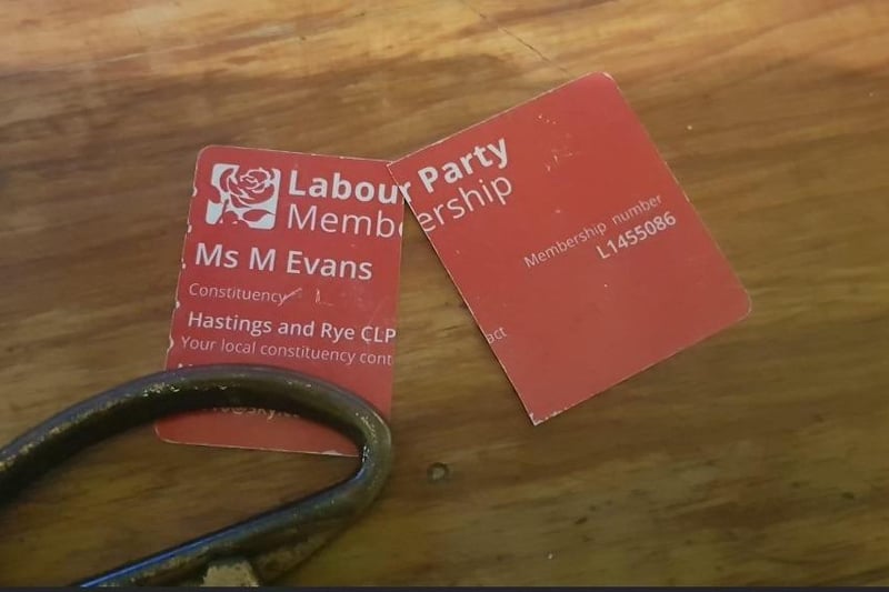 Councillor shared pictures of their cut-up membership cards