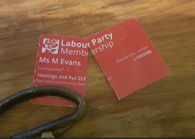 Councillor shared pictures of their cut-up membership cards