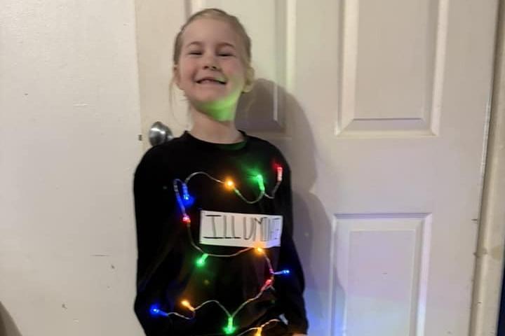 Jess McCormack sent in this picture of six-year-old Cleo dressed as Illuminate for Vocab Day