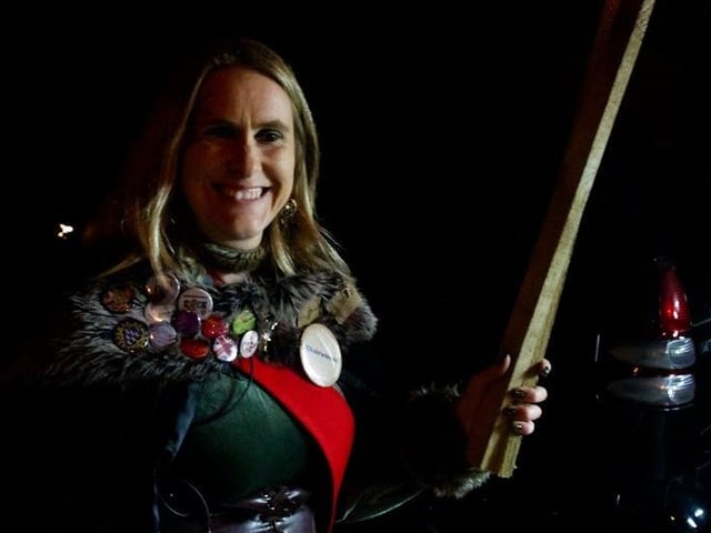 Buxted Bonfire Society chairwoman Debbie Elliott. Photo by Simon Hennessey