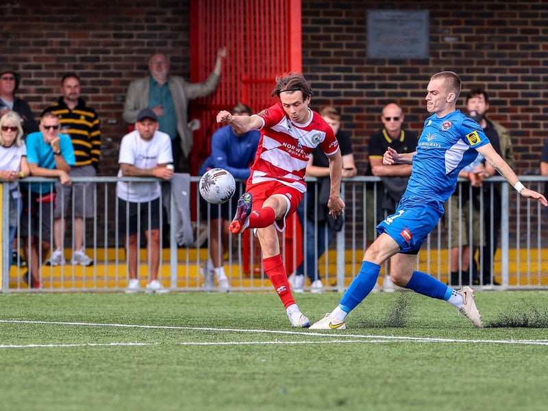 Action from Eastbourne Borough v Truro City in the National League South