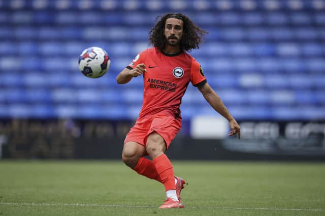 Brighton & Hove Albion defender Marc Cucurella has reportedly ‘handed in a transfer request’ as transfer negotiations between the Seagulls and Premier League champions Manchester City continue to rumble on. Picture by Eddie Keogh/Getty Images