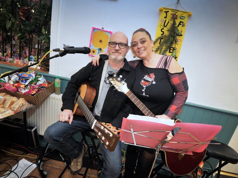 Surviving Christmas 2024 at HIS Place, Robertson Street, Hastings. Photo taken on Boxing Day. Willis about to perform.