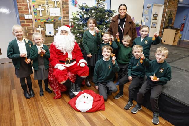 Yapton school children had a visit from Father Christmas