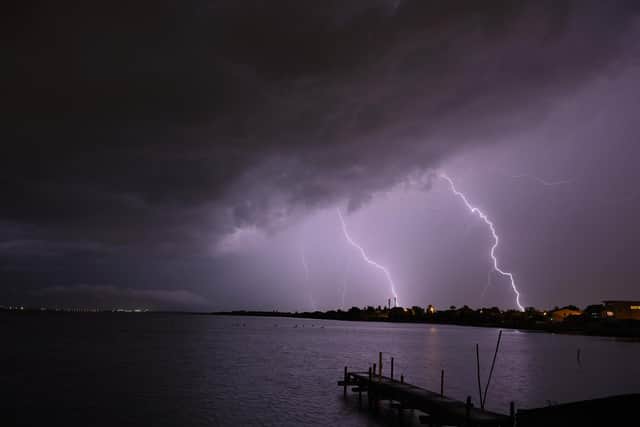 According to the Met Office, Sussex is likely to see thunderstorms, with torrential rain, today (Wednesday, August 17), ‘bringing possible disruption’.  (Photo by NICOLAS TUCAT / AFP) (Photo by NICOLAS TUCAT/AFP via Getty Images)