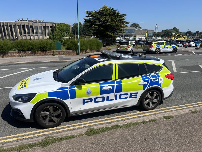 Multiple caravans have parked outside Littlehampton Wave in Sea Road and the police have been called.