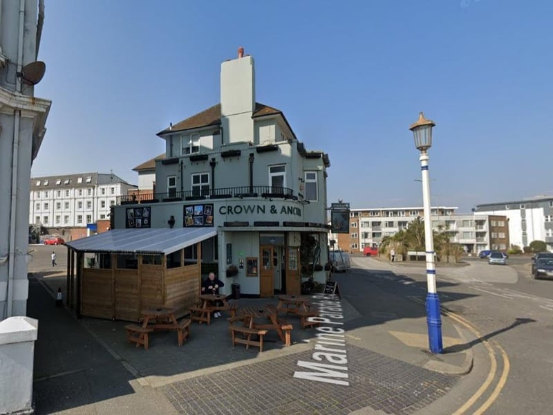 The Crown and Anchor, situated on Eastbourne's seafront, serves home-cooked meals and a large selection of wines, spirits, lagers and ales. The pub has an average rating of 4.5 from nearly 1,300 reviews. One customer said: "The staff are so friendly and brilliant at their jobs especially Kate, they make this the best pub in Sussex."