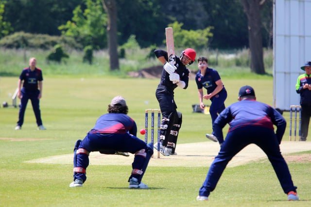 Action from Horsham CC's thrilling last-ball victory over local rivals Roffey CC