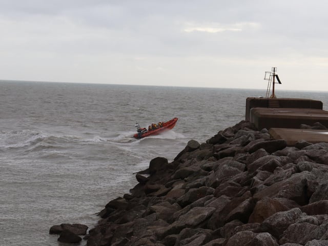 New faster Atlantic lifeboat is trialled at Hastings. Pics by Kevin Boorman
