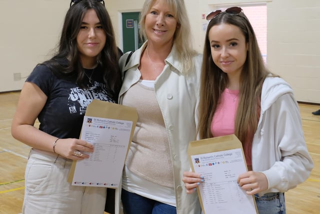 Students at St Richard's Catholic College collected their GCSE results today