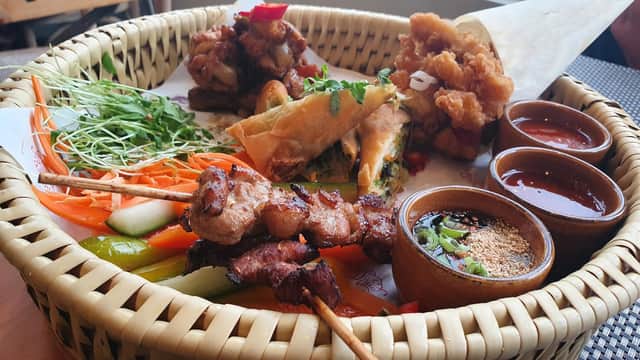 A sharing platter at Giggling Squid
