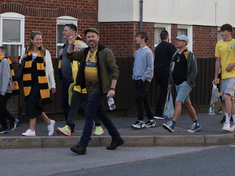 Littlehampton Town fans and players at Wembley for the FA Vase final