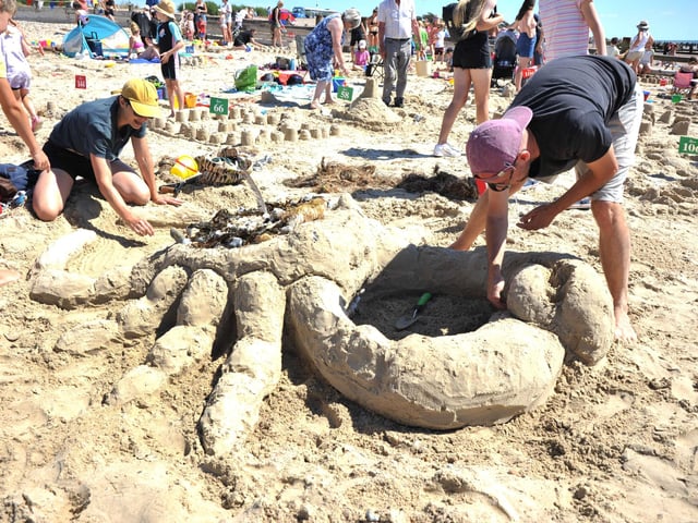 Littlehampton sandcastle competition. Pic S Robards SR2208091