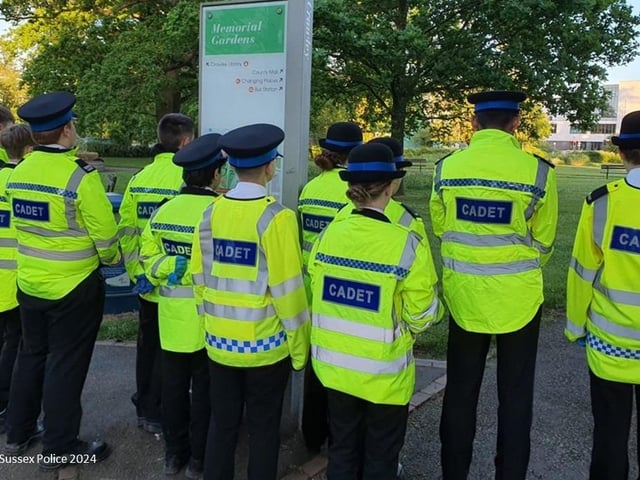 Knife sweeps were undertaken with help from the Police Cadets and the Sussex Community Search Team, an all-volunteer resource who assist Sussex Police and neighbouring forces throughout the year.