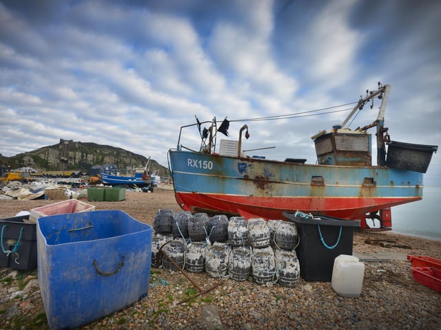 Fishermen's Beach in Hastings.