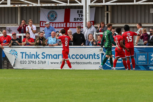 Action from Eastbourne Borough's 1-1 National League South draw at Farnborough