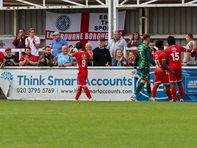 Action from Eastbourne Borough's 1-1 National League South draw at Farnborough