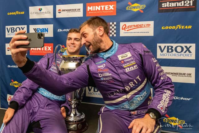 James Whitley and Chris Overend after their championship triumph | Picture: Peter Markwick