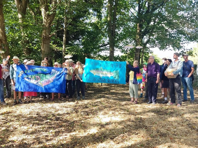 Landscapes of Freedom said it led a 'mass trespass' at the vale of the North End Stream on Saturday, August 22. All photos by Martin Packer via Landscapes of Freedom