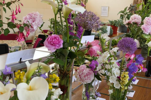 Flowers on show at East Preston and Kingston Horticultural Society's Rose Show 2023