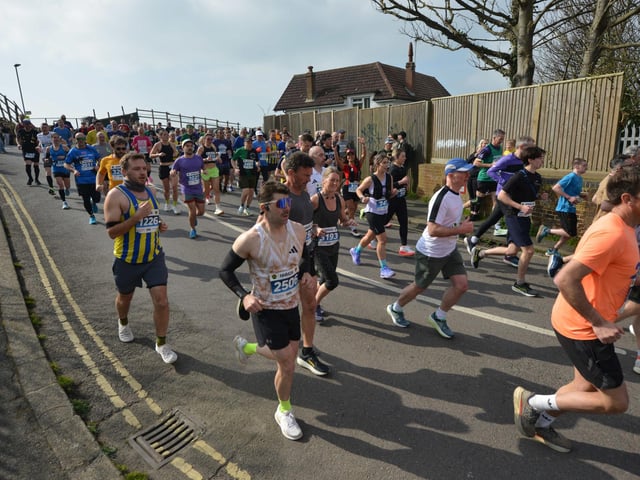 Action in the 2026 Hastings Half Marathon