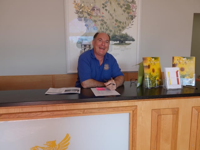 Rotary Club member Julian Goodale smiles for the camera.