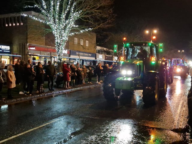 The Arundel Illuminated Tractor Run 2025 in Rustington, which it was visiting for the first time