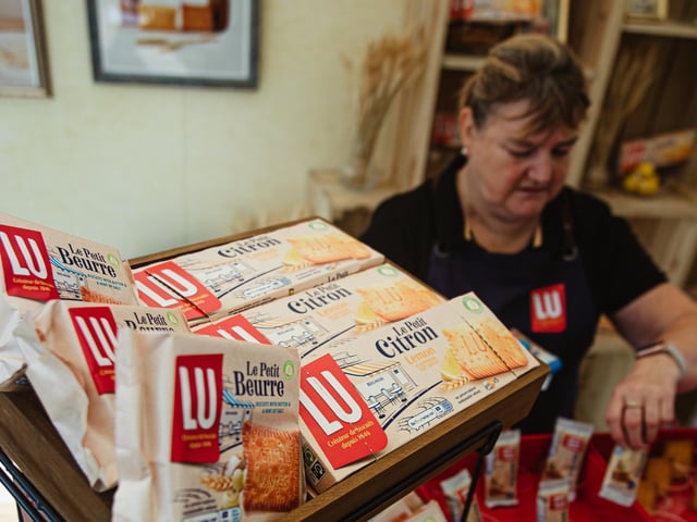 One of the sponsors was Lu biscuits