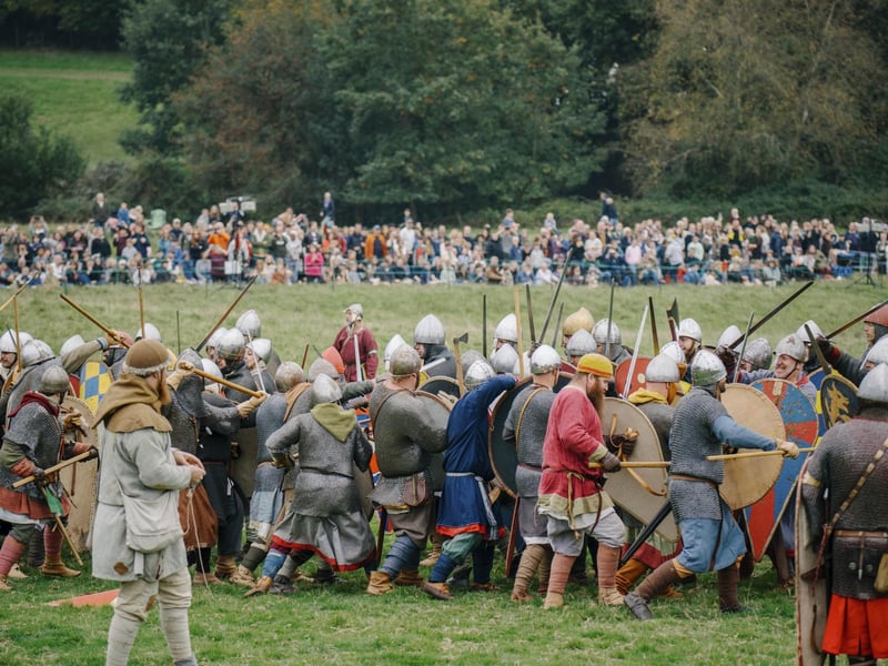 Battle of Hastings reenactment at Battle Abbey 2025. Pic supplied by Tom Arber/English Heritage.