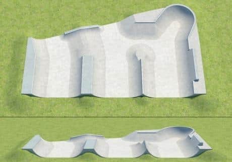 Proposed designs for the skate park