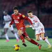 Jeremy Kelly on his first start for Crawley Town on Tuesday night against Walsall at the Broadfield Stadium. Picture: Eva Gilbert