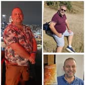 Marks journey - left pic before joining Slimming World.  Top right a couple of stone down.  Bottom right 5.5 stone lighter