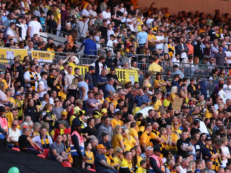 Littlehampton Town fans and players at Wembley for the FA Vase final