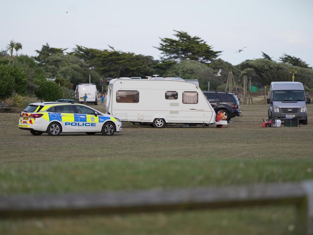 Caravans and motorhomes arrive at park in West Sussex – In Pictures