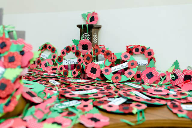 Pupils from March C of E Primary School in Westhampnett marked Remembrance Day this year by making poppies for local veteran Alan Walker.