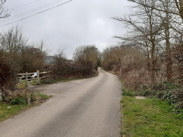 This is Peak Lane, a private road