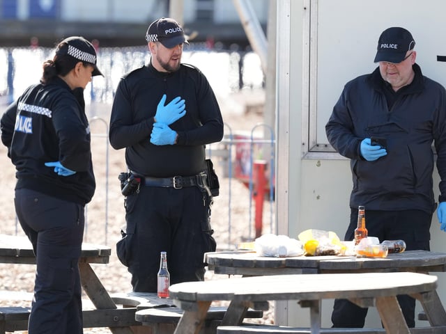 Police at the scene in Bognor Regis. Picture: Sussex News and Pictures