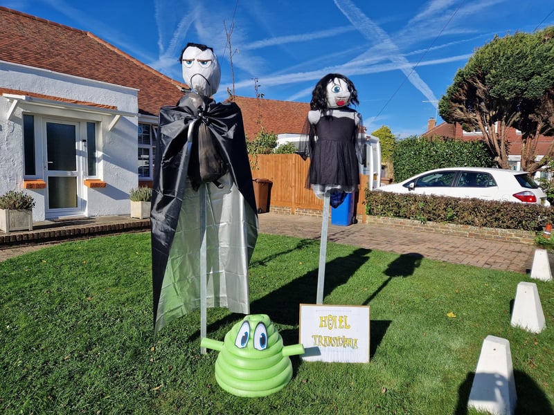 Ferring Scarecrow Festival from October 26 to November 3, 2024, is a feast for the eyes and the senses, with interactive displays and comical scenes to delight and amuse people of all ages. Purchase a map for £1 at The Orange Tree and support the fundraising for The Community Dementia Hive at Beehive Care in Ferring.