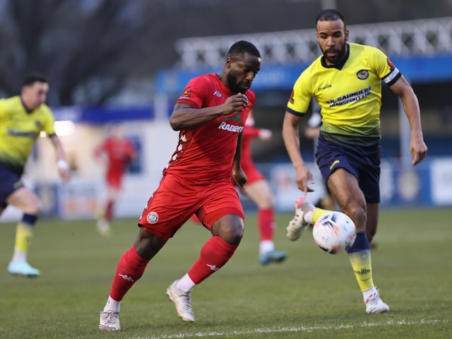 Action from Worthing's 1-0 win at Farnborough in the National League South