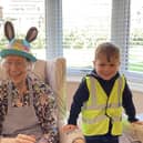 Shoreham nursery children with Meadowcroft resident