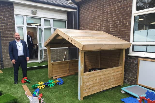 Peter Lamb, MP for Crawley, visiting St Andrew’s School Nursery in Furnace Green