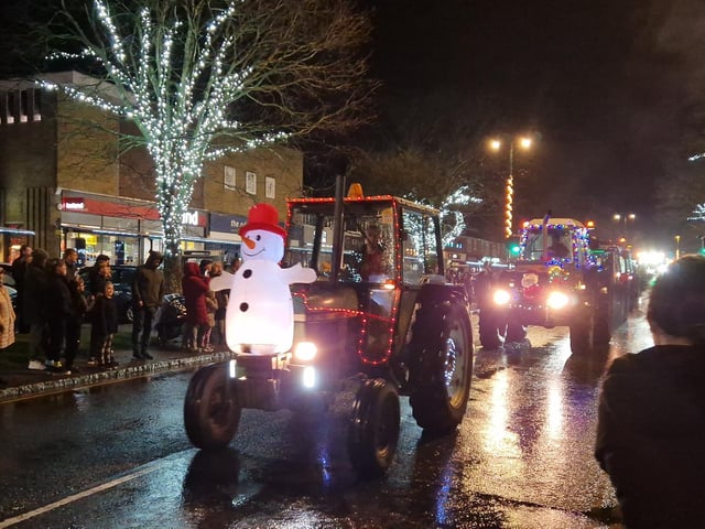 The Arundel Illuminated Tractor Run 2025 in Rustington, which it was visiting for the first time