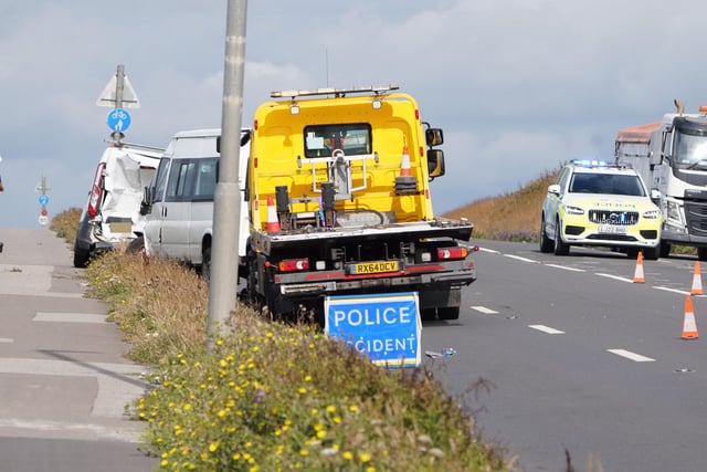 Motorists travelling down the A259 towards Brighton have been met by heavy traffic delays after two vans were involved in a traffic collision.