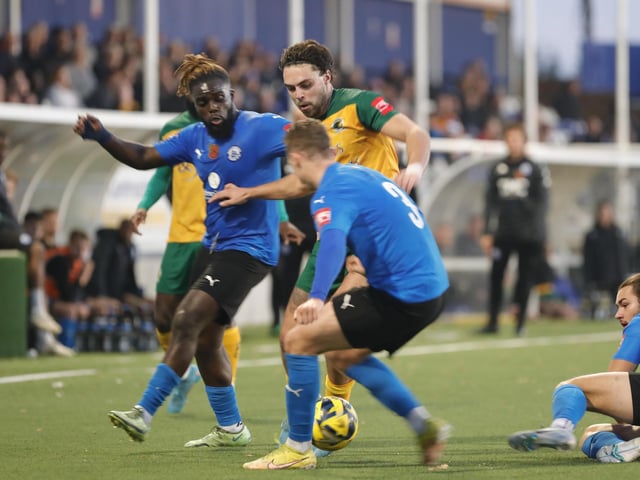 Action from Horsham's entertaining - but ultimately disappointing - 5-3 defeat at Billericay Town in the Isthmian Premier