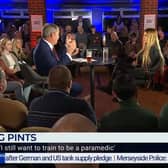 Nigel Farage interviews Katie Price at Three Bridges Football Club