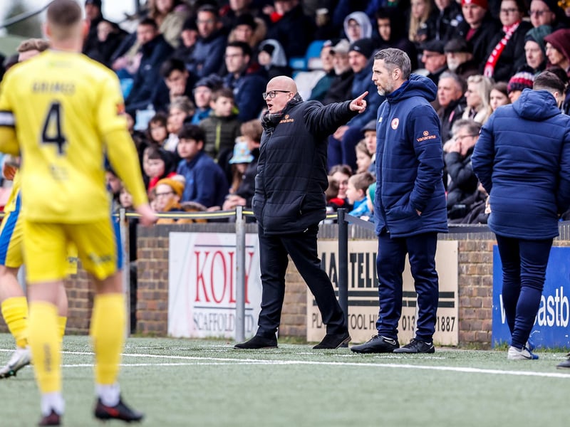 Action from Eastbourne Borough v Taunton Town at Priory Lane in National League South