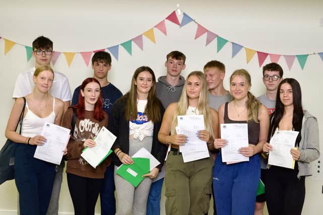 Bohunt School Worthing students with their GCSE results. Picture: Paul Streeter-Staniford Photography